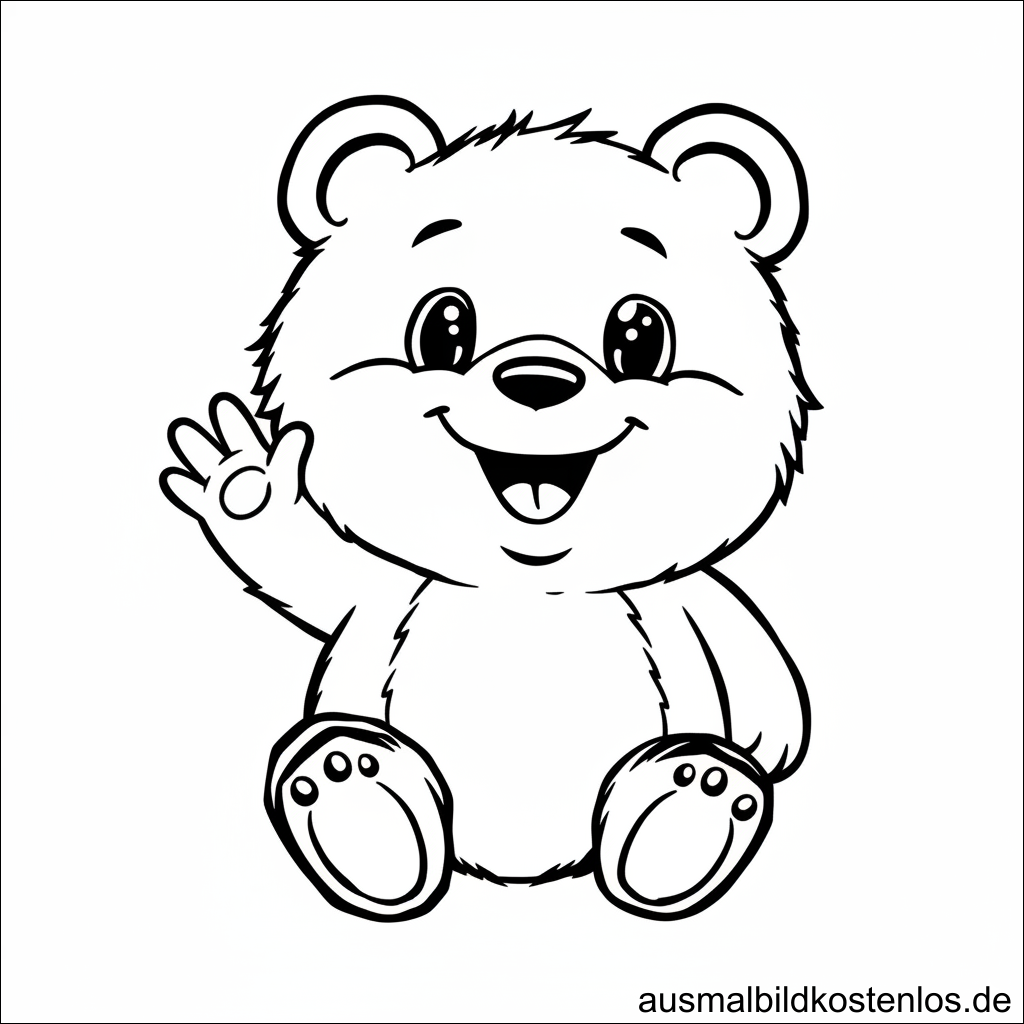 Ausmalbild Kleiner Bär