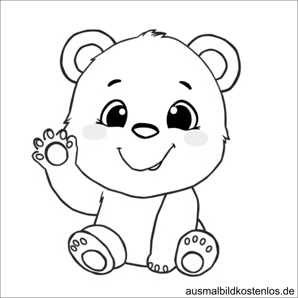 Bären Baby Ausmalbild