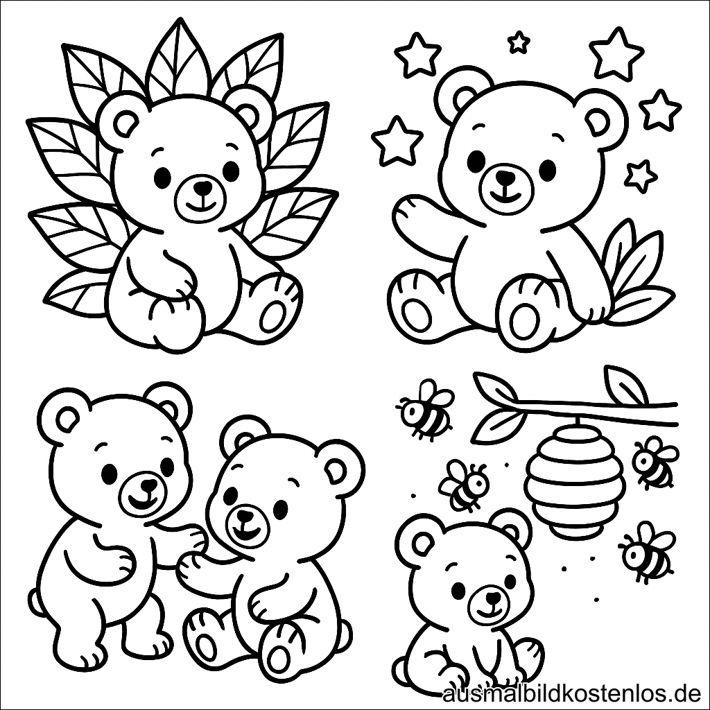Bärenbabys Ausmalbild