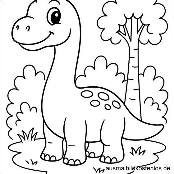 Brontosaurus Ausmalbild für Kinder