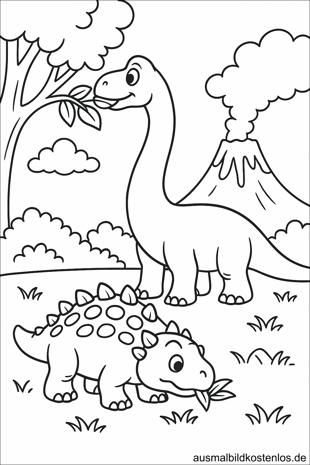 Dinosaurier Malvorlage Ausmalen Schulkinder
