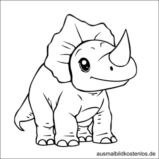 Triceratops Malvorlage zum Ausmalen