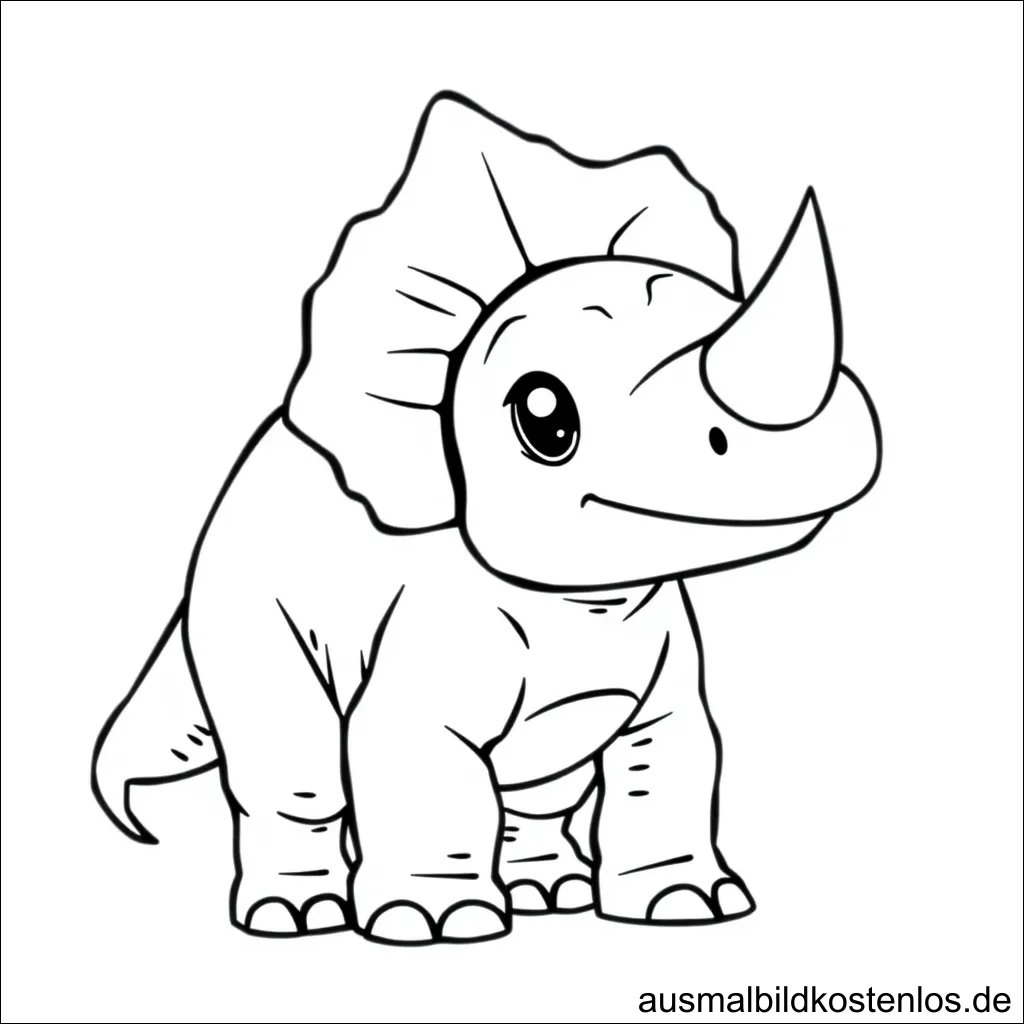 Triceratops Malvorlage zum Ausmalen