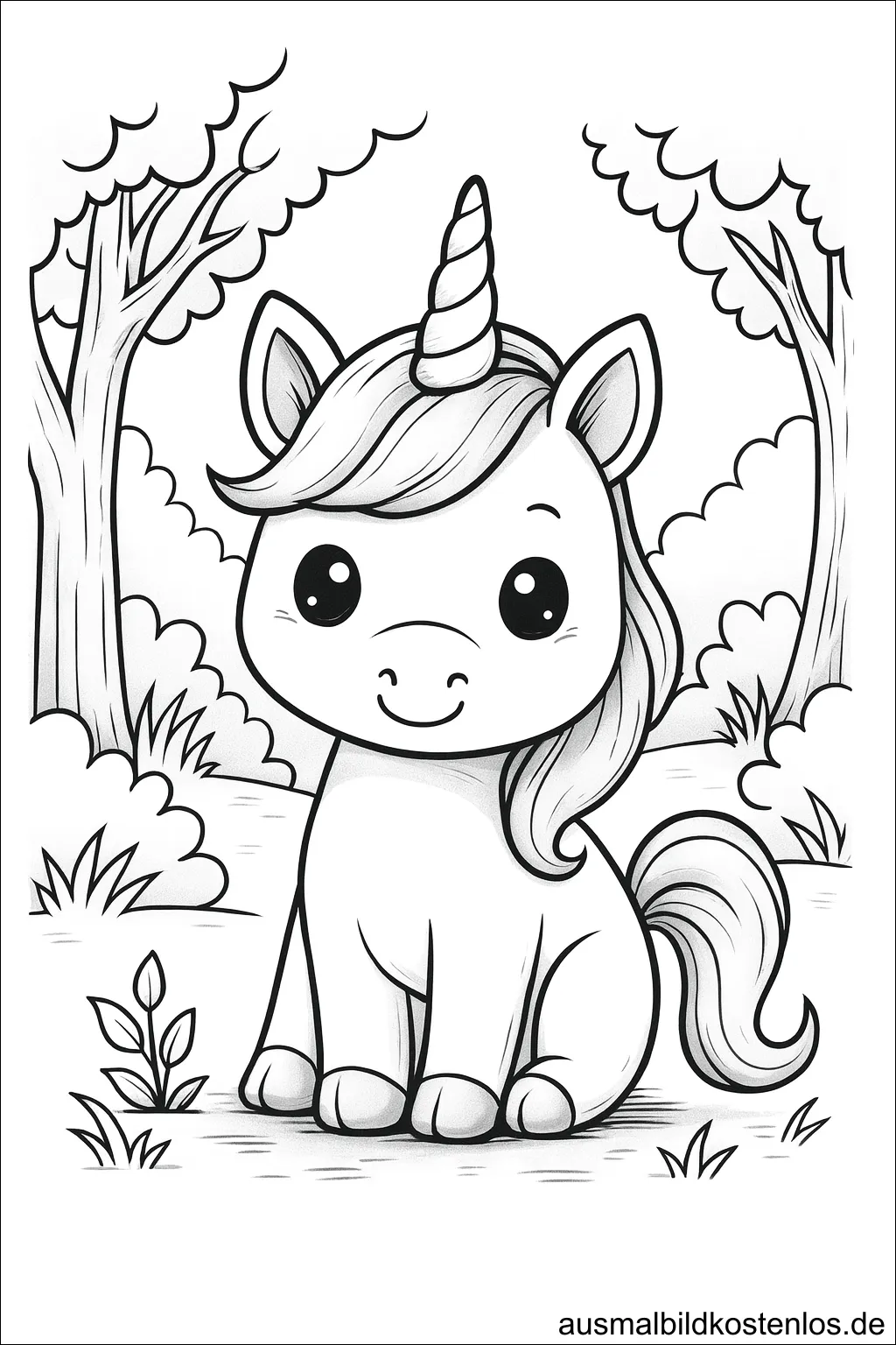 Baby Einhorn im Wald