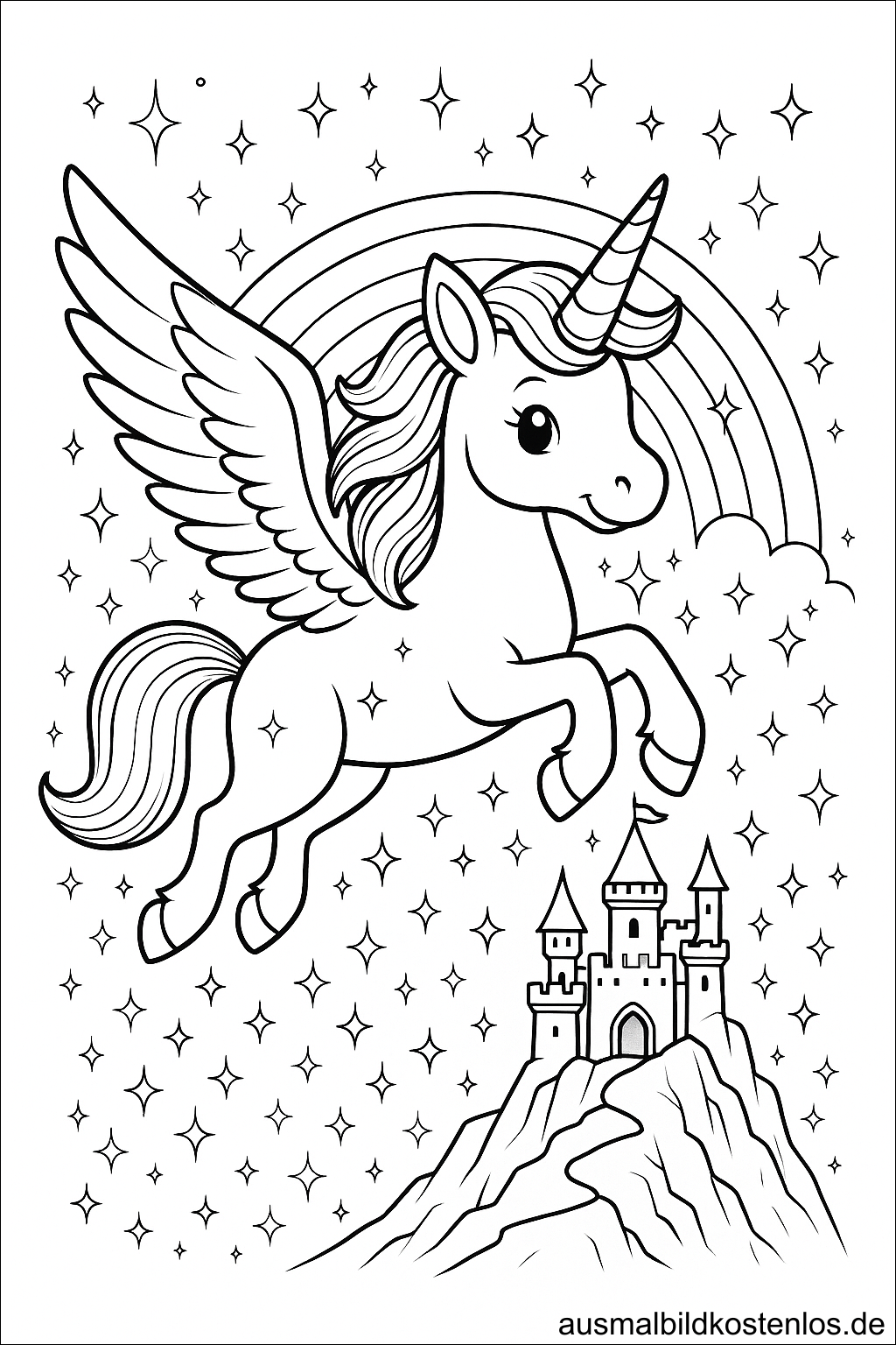 Einhorn Ausmalbilder kostenlos