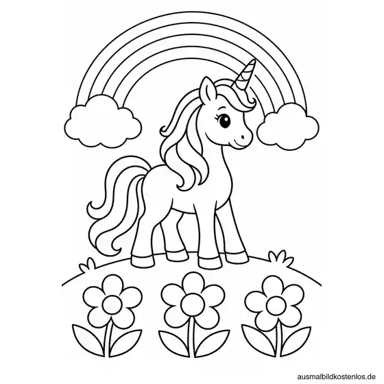 Einhorn am Regenbogen