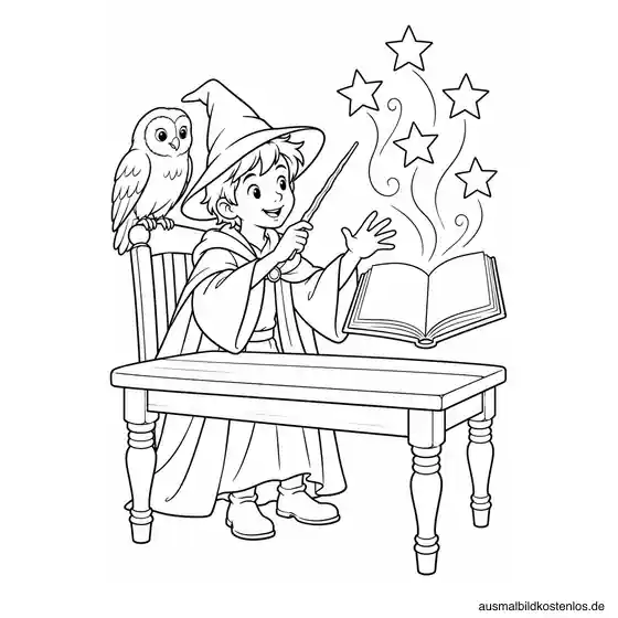 Zauberer und das schwebende Zauberbuch