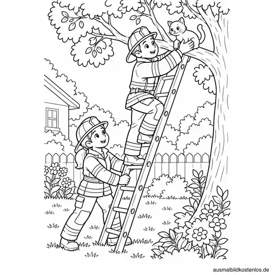 Katzenrettung mit der Feuerwehr