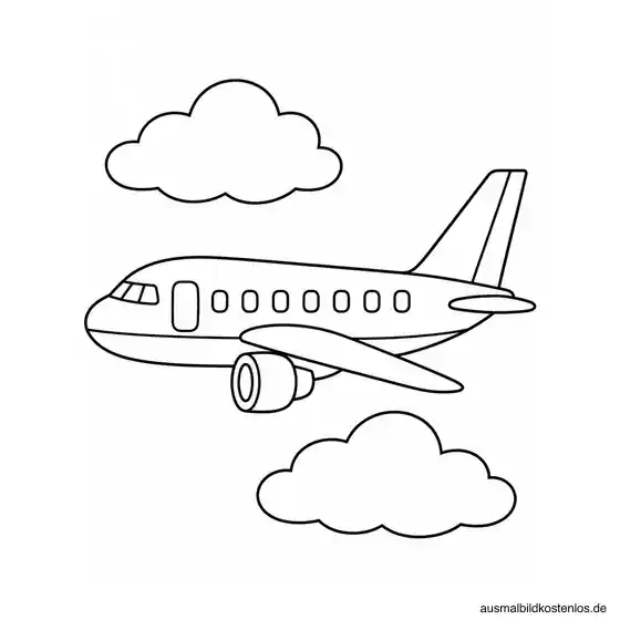 Einfaches Flugzeug am Himmel