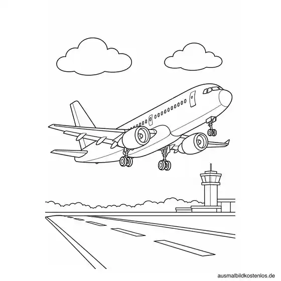 Passagierflugzeug beim Start