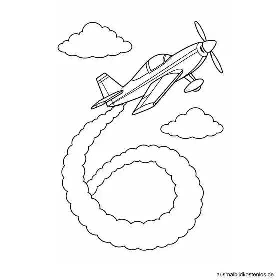 Kunstflugzeug mit Rauchschleife