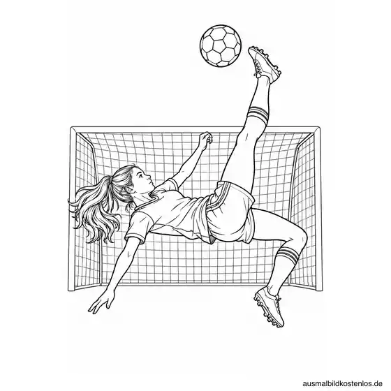 Fallrückzieher im Fußballspiel