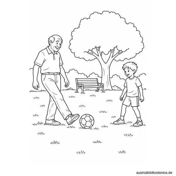 Gemeinsam Fußball spielen im Park