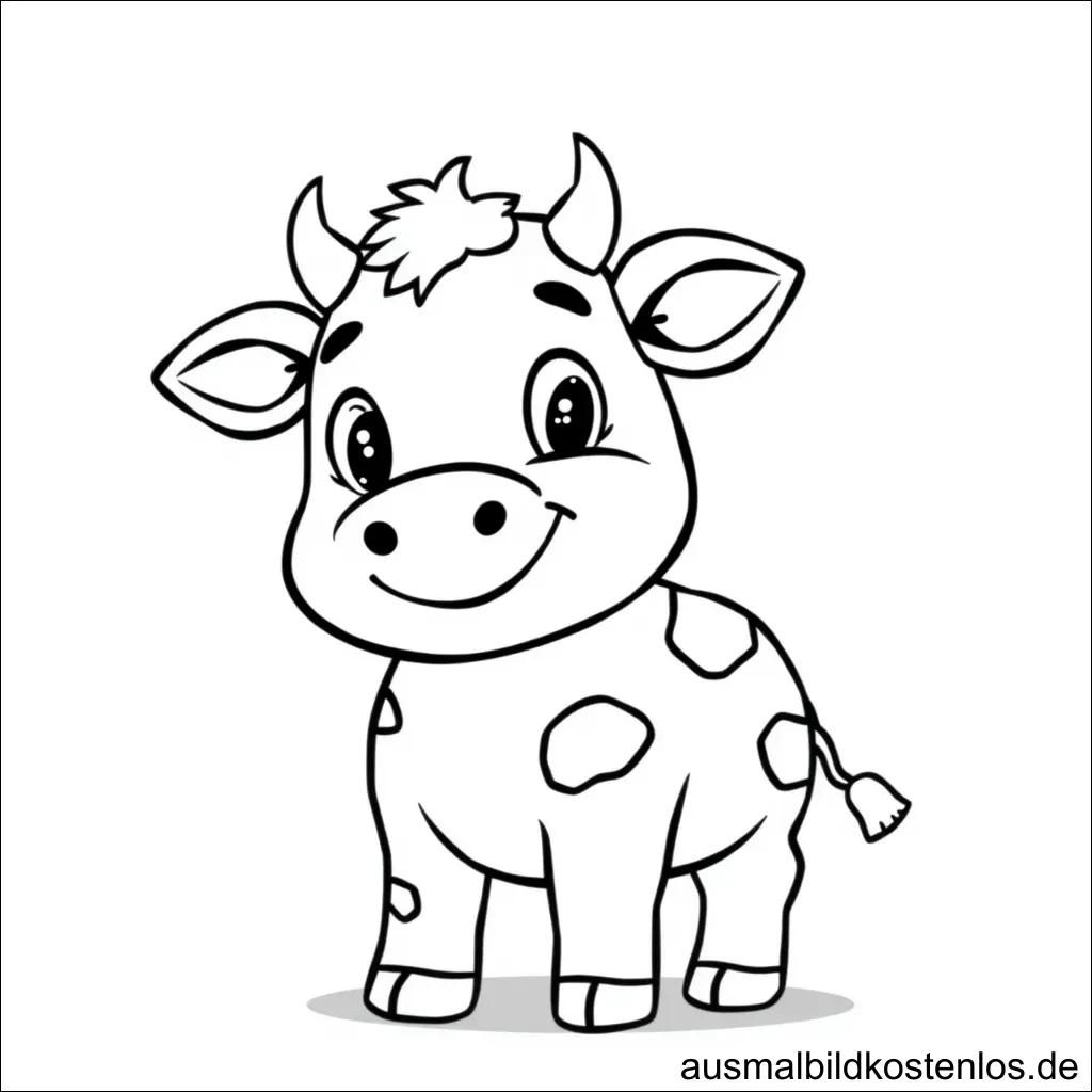 Kuh Malvorlage zum Ausmalen | Kostenlos