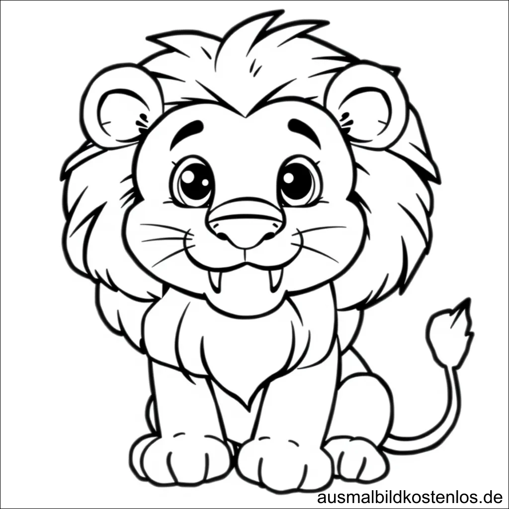 Kleiner Löwe Ausmalbild Kostenlos