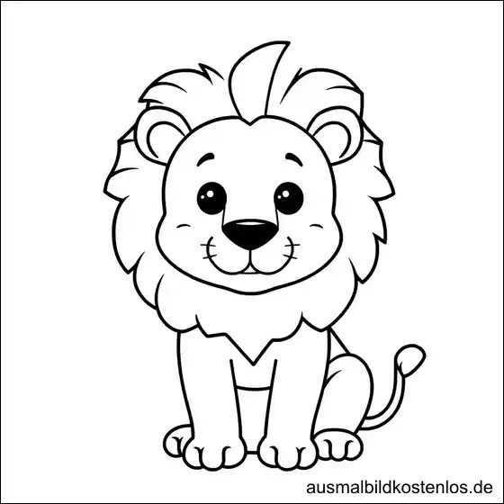 Löwe Ausmalbild Einfach