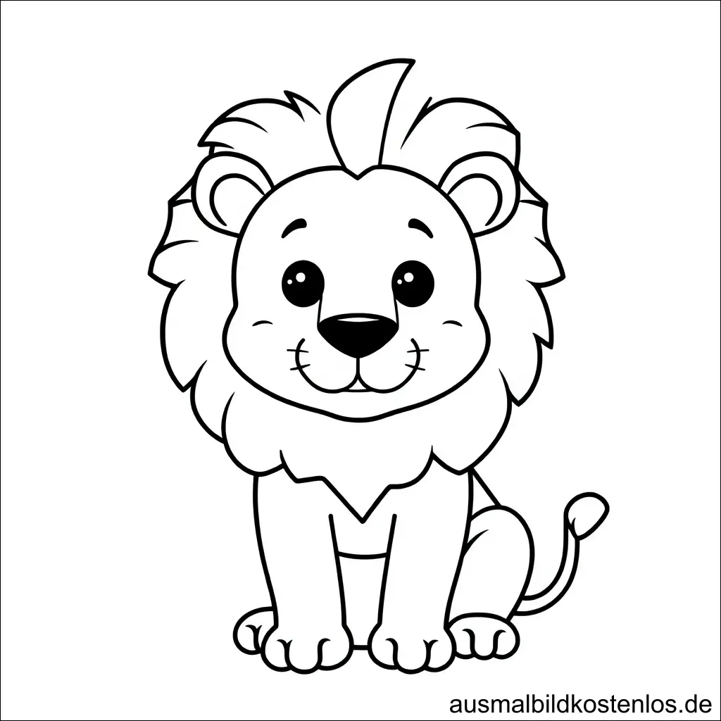 Löwe Ausmalbild Einfach