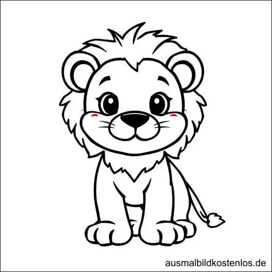 Löwen Baby Ausmalbild