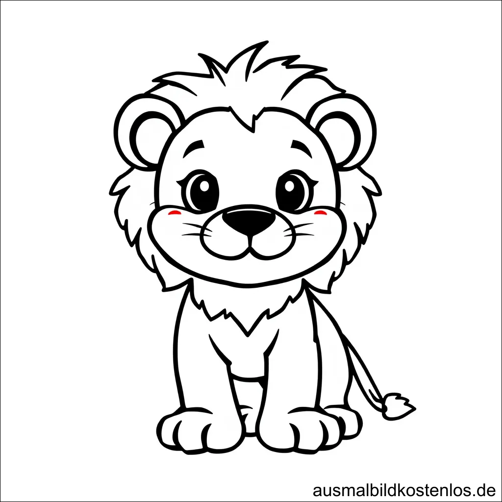 Löwen Baby Ausmalbild