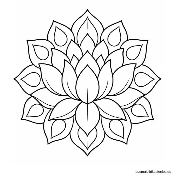 Herz Mandala für Mama zum Muttertag ausdrucken