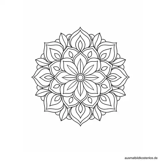 Herz Mandala für Mama zum Muttertag ausdrucken