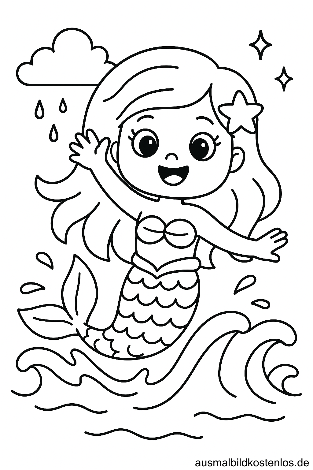 Meerjungfrau springt aus dem Wasser