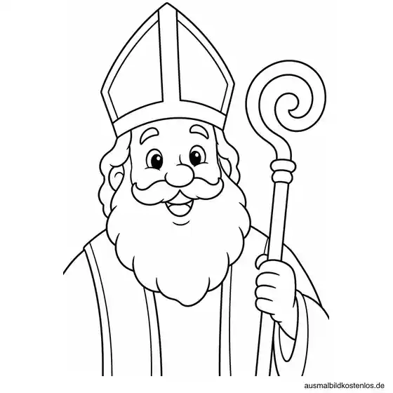 Freundlicher Nikolaus als einfaches Porträt