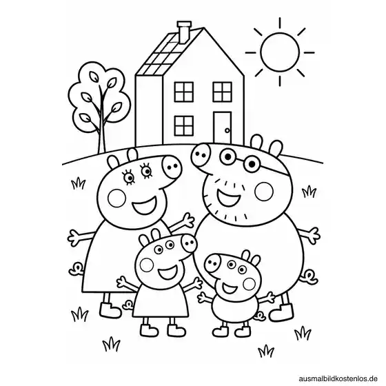 Peppa Wutz mit ihrer ganzen Familie