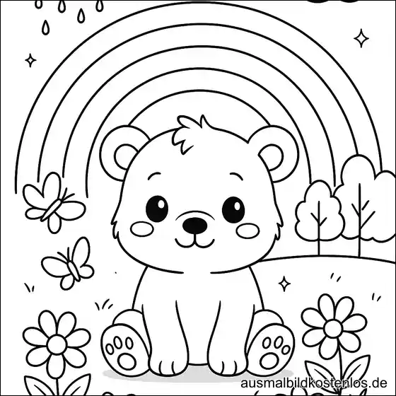 Bärchen mit Regenbogen