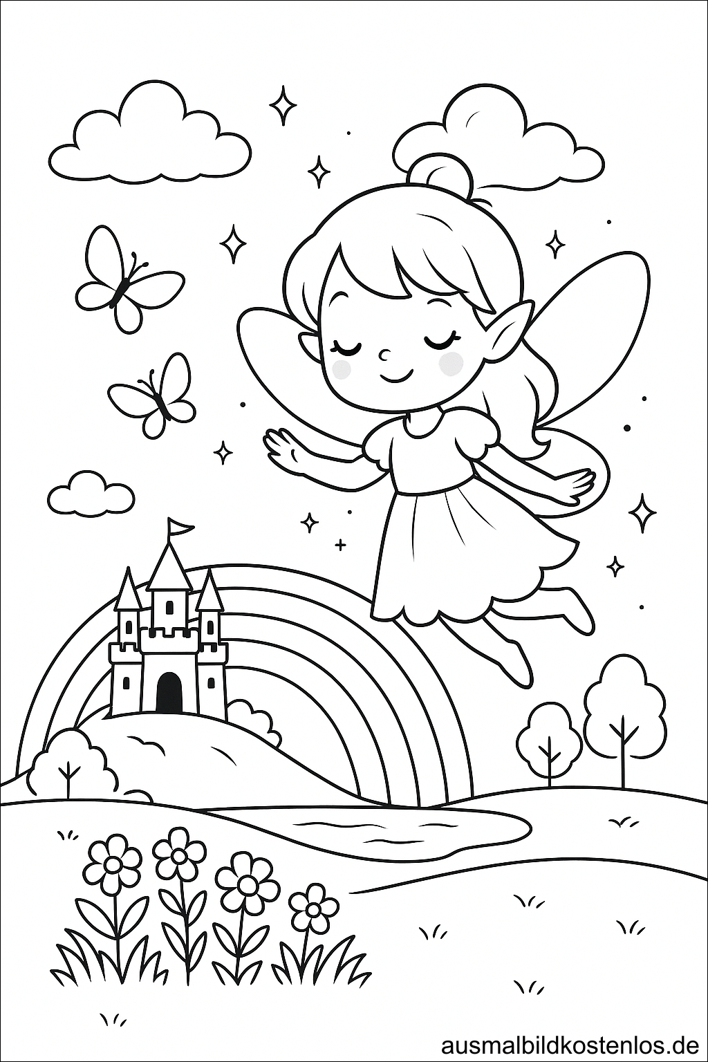 Fee über Regenbogen