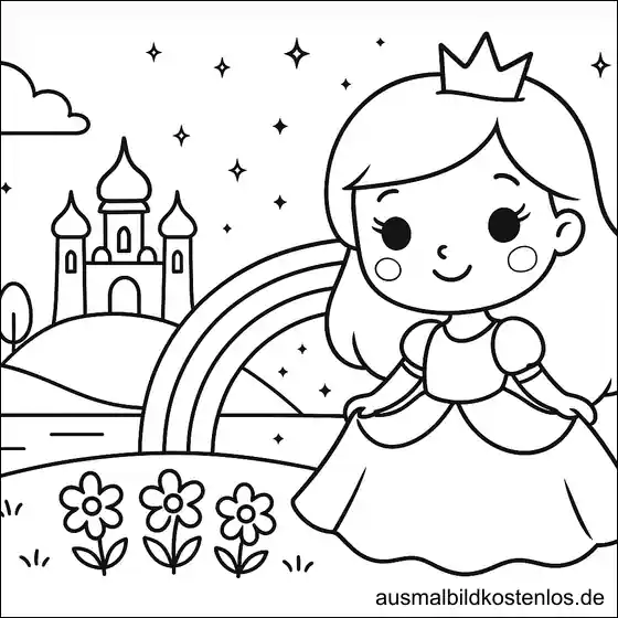 Prinzessin in Landschaft
