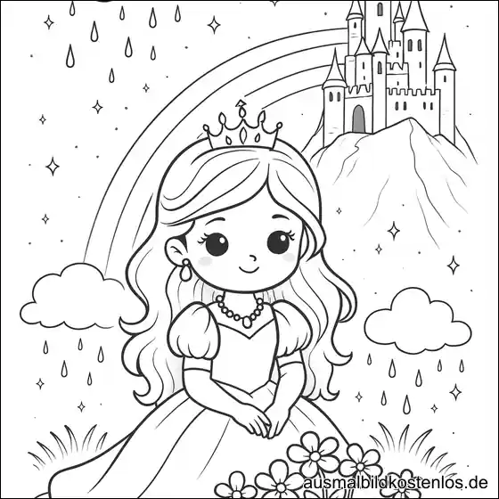 Prinzessin mit Blumen