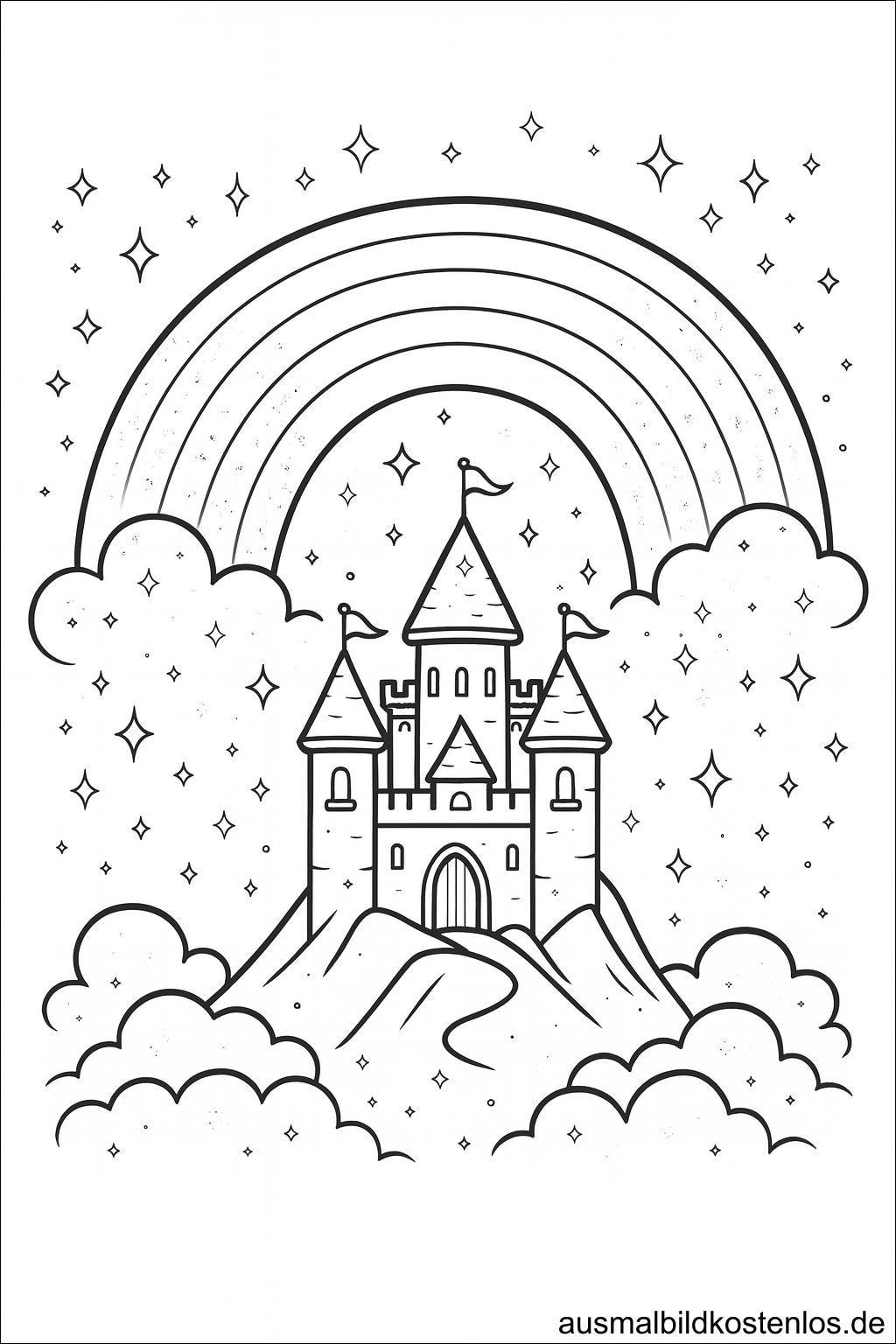 Regenbogen Ausmalbilder kostenlos