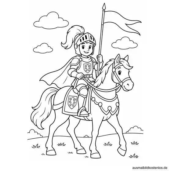 Ritter auf seinem Pferd