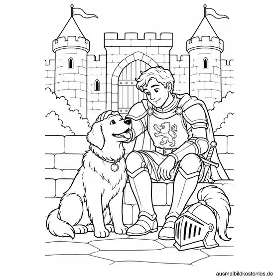 Ritter und sein treuer Hund