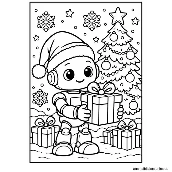 Roboter an Weihnachten