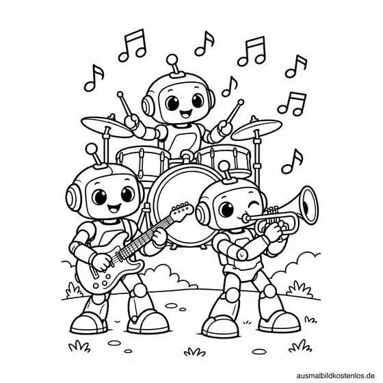 Roboter Band im Konzert