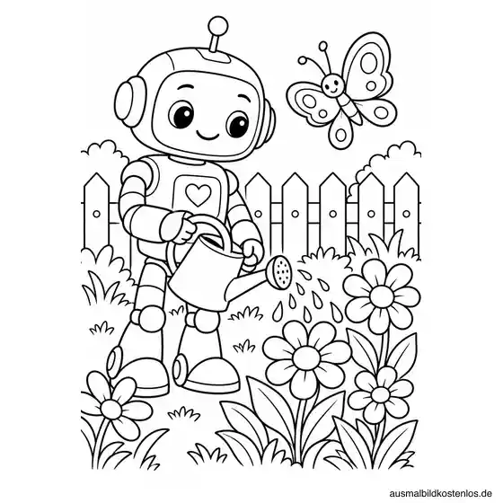 Roboter im Garten