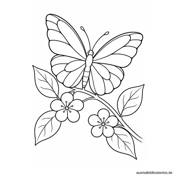 Schmetterling auf einem Gartenzweig