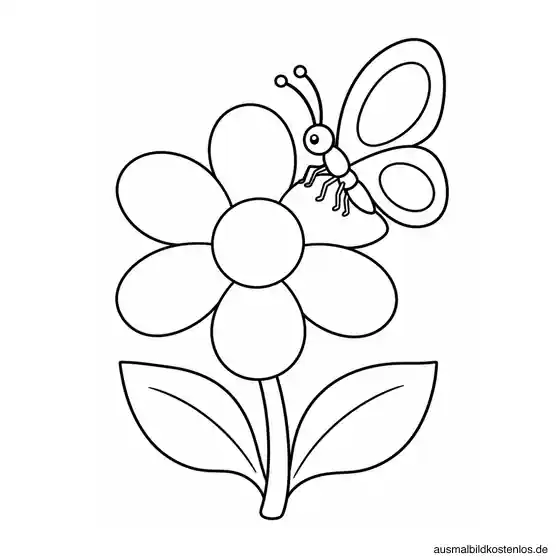 Schmetterling auf einer großen Blume