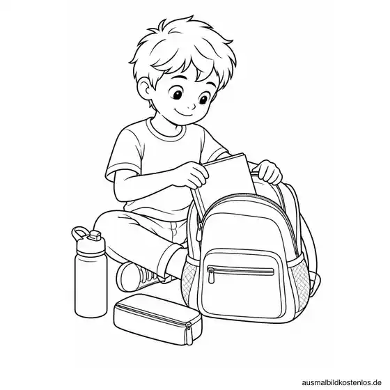 Den Schulranzen für den ersten Tag packen
