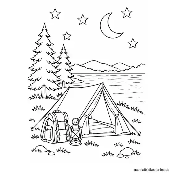 Camping am See unter Sternen