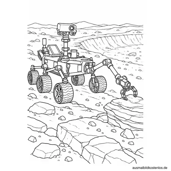 Marsrover auf Forschungsfahrt