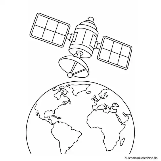 Satellit über der Erde