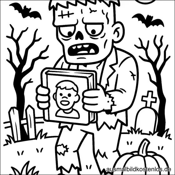 Frankenstein Zombie Malvorlage
